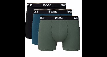 Boss Power boxershorts 3-pack blauw-zwart-grijs